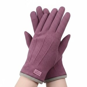 Touchscreen Compatible Winter Thermal Finger Driving Gloves PURPLE Causal OS